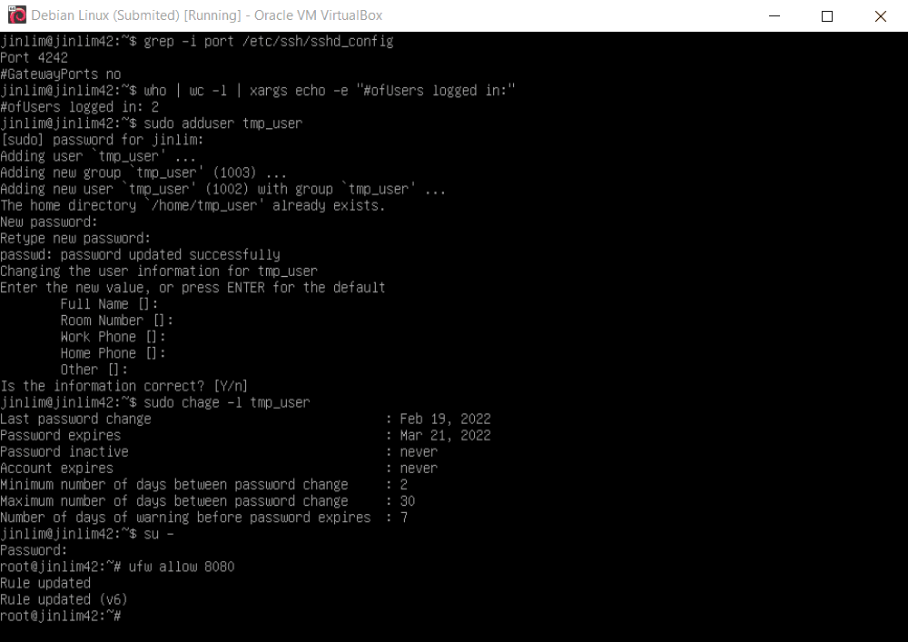 Snapshot of virtual machine created